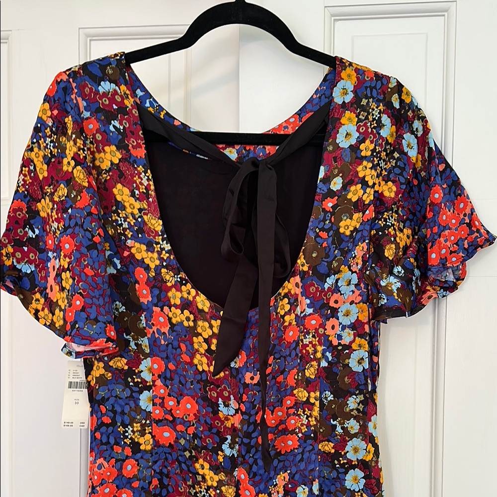 Anthropologie Floral Mini Dress - Red, Blue, Yellow - Picture 5 of 6